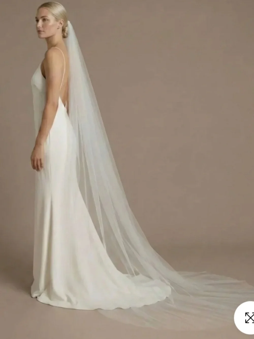 Brand New Chapel Length (98 inches) Ivory Tulle Veil